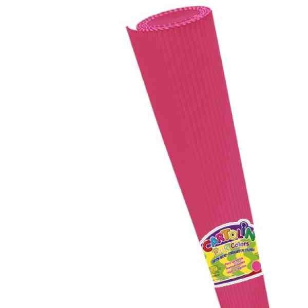 CARTON CORRUGADO CARTOLIN 50X70CM. ROSA MEXICANO C.25